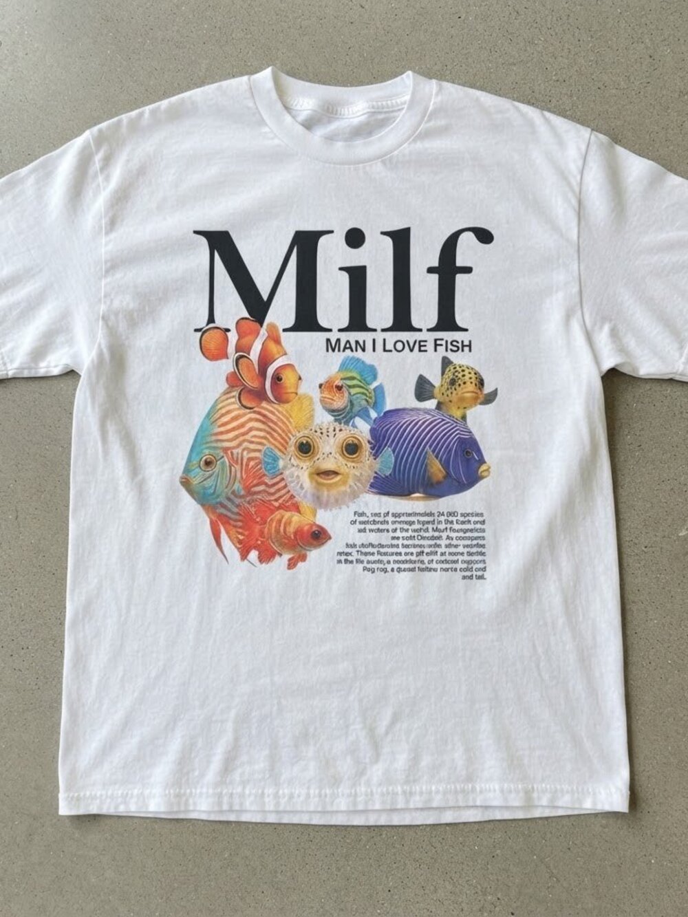 MILF Man I Love Fish Funny Fishing Nature White T-Shirt Unisex S-4XL